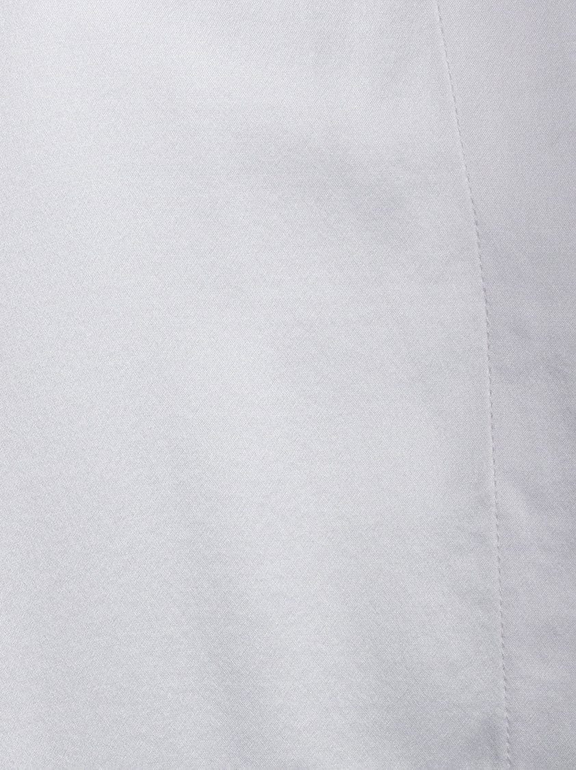 White Silk Long Sleeve Shirt
