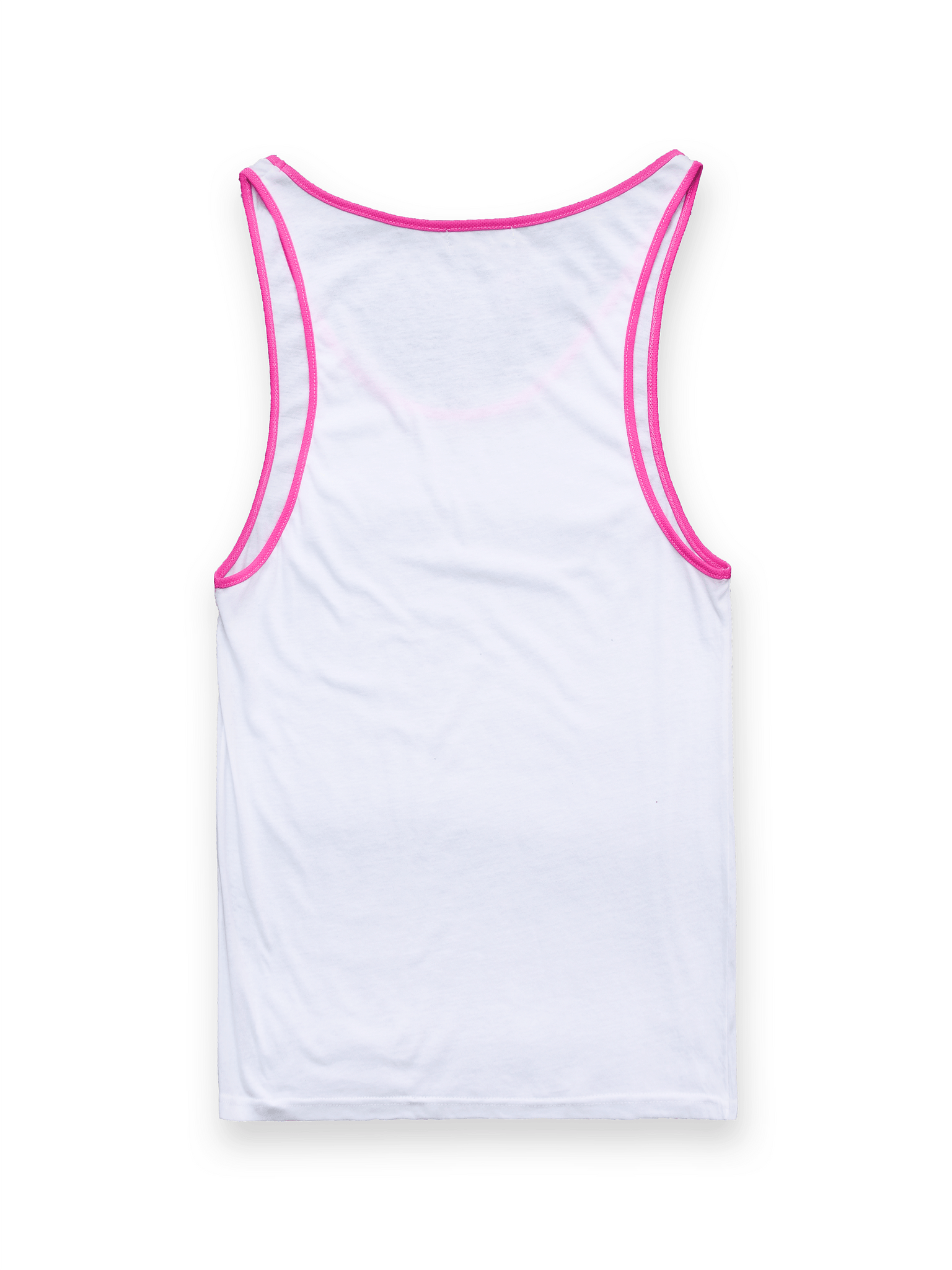 White Vest With Neon Pink Piping