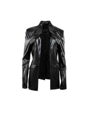 Womens Silk Lined Black Leather Jacket