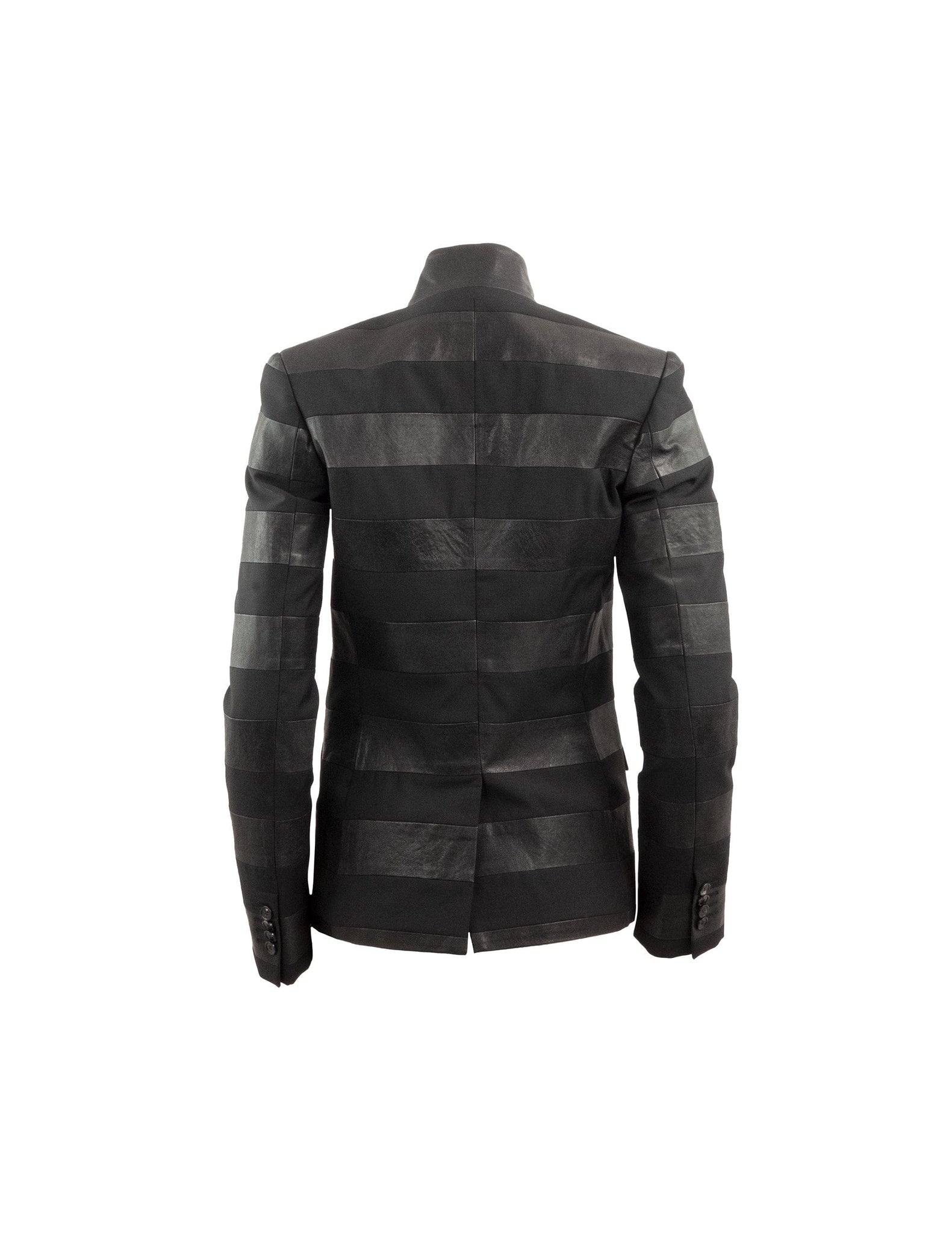 Wool Tailoring Leather Blazer