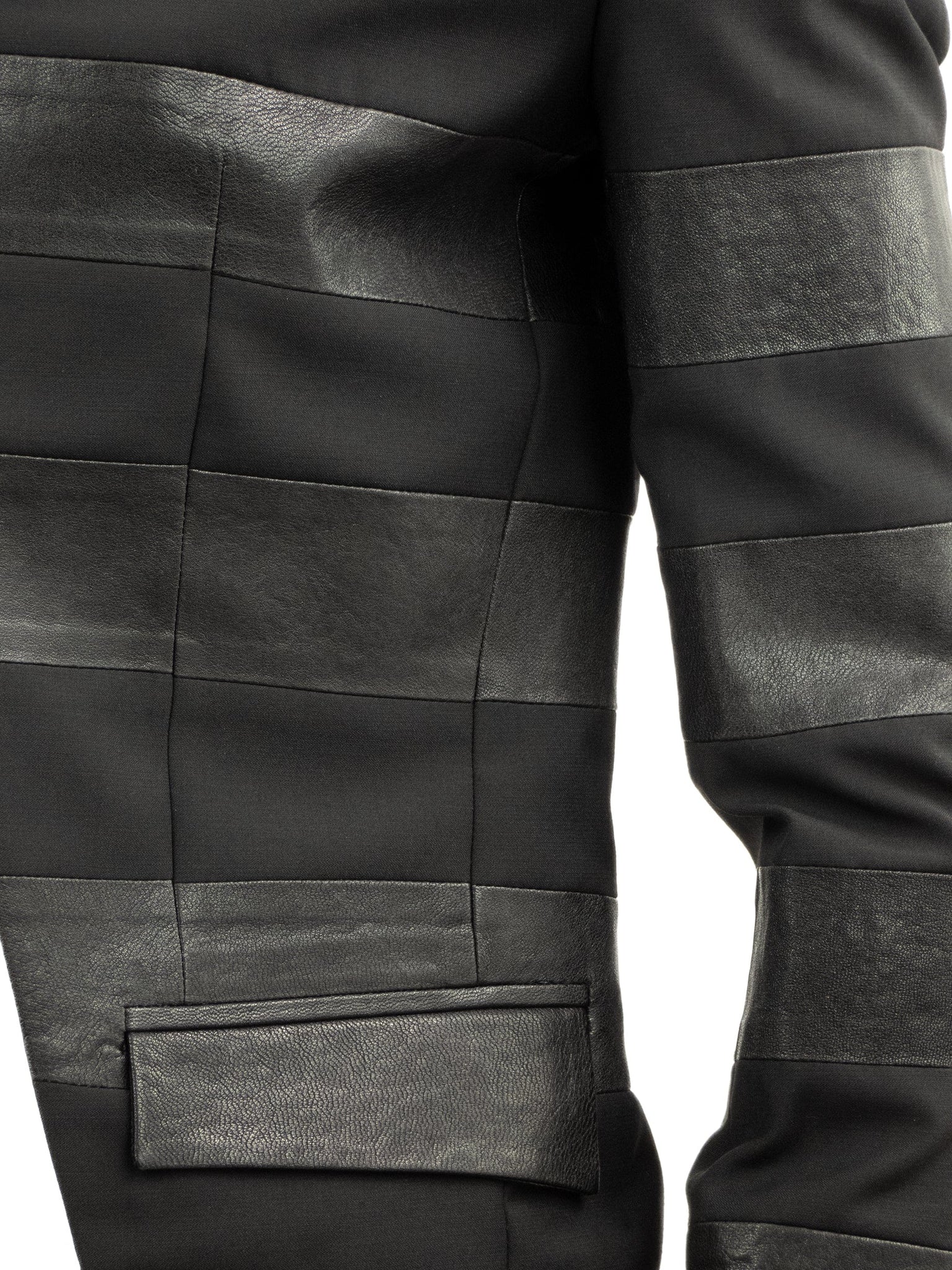 Wool Tailoring Leather Blazer