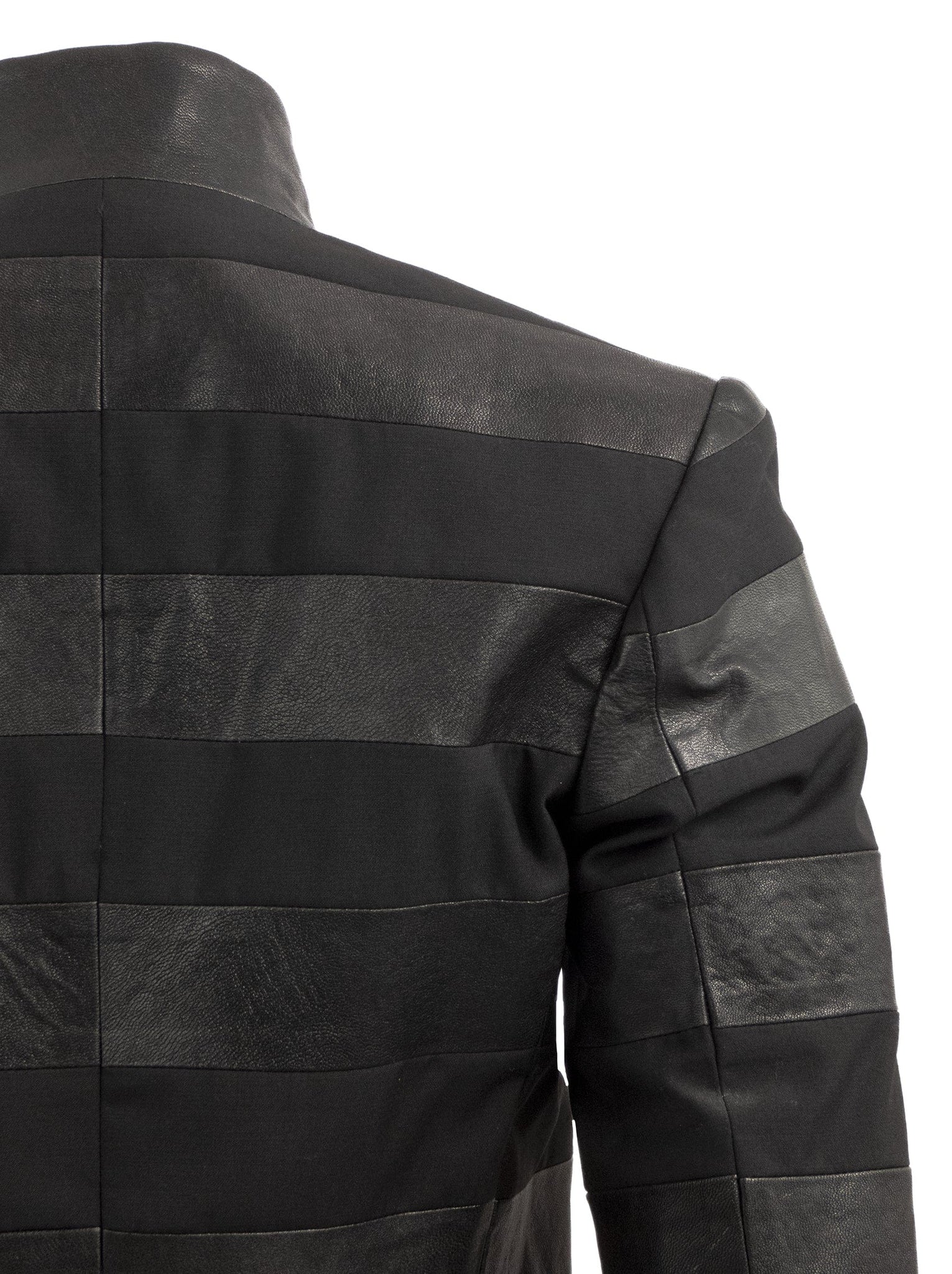 Wool Tailoring Leather Blazer