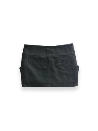 Woolen Dark Green Mini Skirt