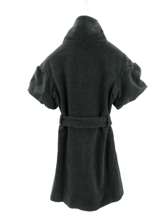 Black Grey Short Sleeve Button Up Jacket