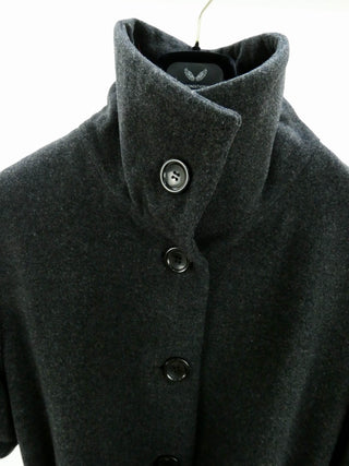 Black Grey Short Sleeve Button Up Jacket