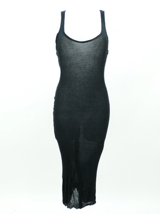 Black Ribbed Vest Dress