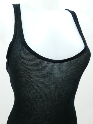 Black Ribbed Vest Dress