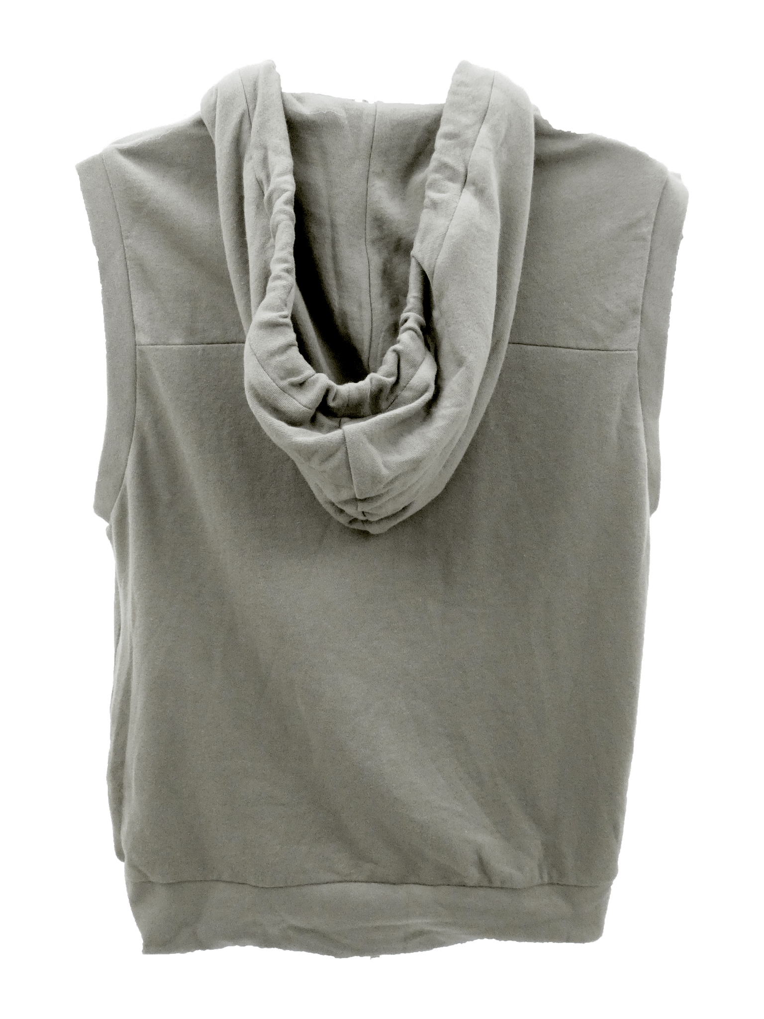 Coffee Plunge Front Sleeveless Hoodie