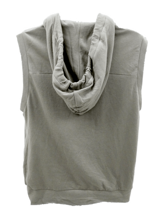 Coffee Plunge Front Sleeveless Hoodie