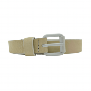 Cream Thin Leather Belt