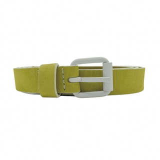 Lime Thin Leather Belt
