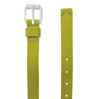 Lime Thin Leather Belt